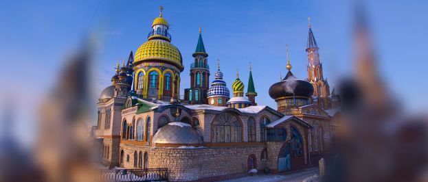 Tempio di tutte le religioni in Kazan. Costruito dall&#039;artista locale Ildar Xanov.